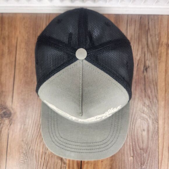 Caterpillar CAT Hat Cap Snapback Green Black Mesh Tractors Mens Farmer Farming - Picture 7 of 10